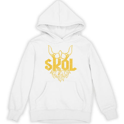 Skol With Helmet And Beard Distressed Unisex Hoodie