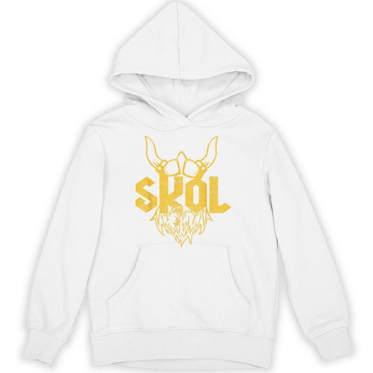 Skol With Helmet And Beard Distressed Unisex Hoodie