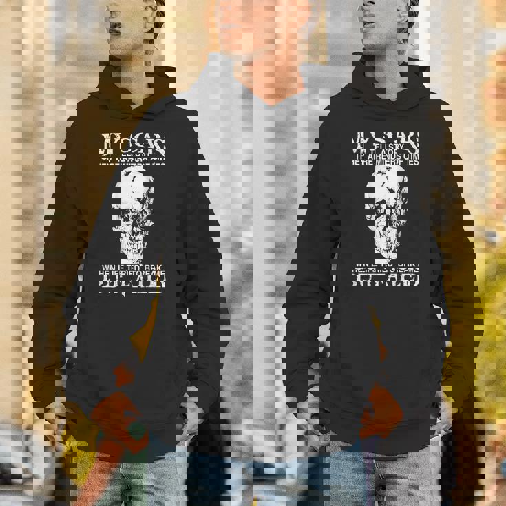 Skull My Scars Tell A Story They Are Reminders On Back Unisex Hoodie