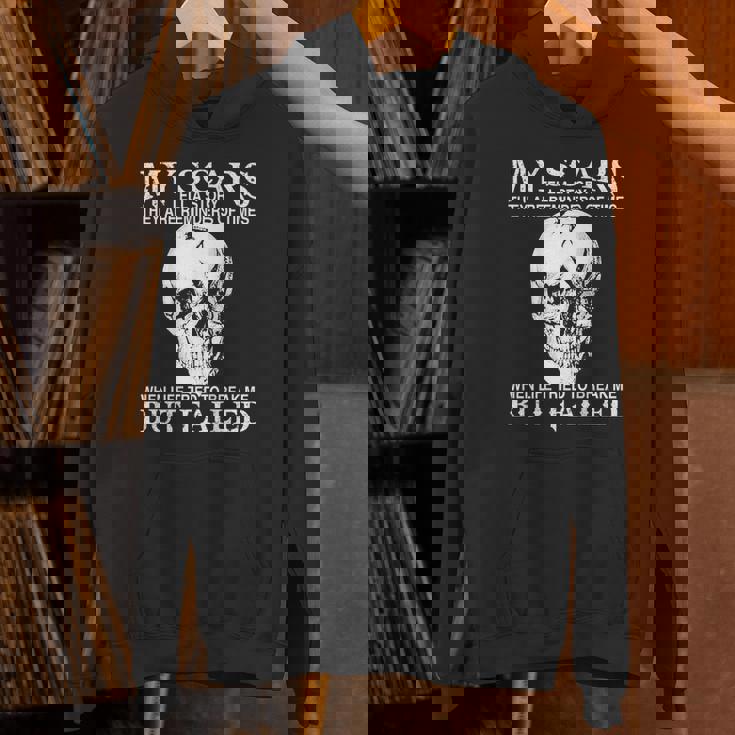 Skull My Scars Tell A Story They Are Reminders On Back Unisex Hoodie