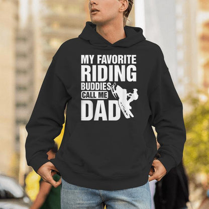 Snowmobile Sled My Favorite Riding Buddies Call Me Dad Unisex Hoodie
