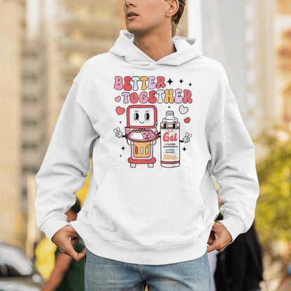 Sonographer Valentine's Day Ultrasound Technologist Rdms Unisex Hoodie