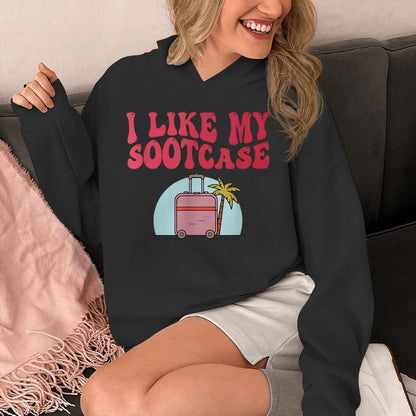 I Like My Sootcase Suitcase Travel Bag Humor Trendy Unisex Hoodie