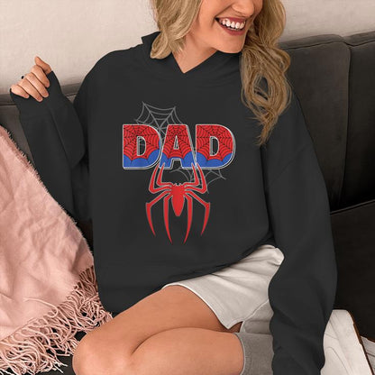 Spider Dad Family Birthday Boy Retro Father's Day Unisex Hoodie