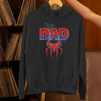 Spider Dad Family Birthday Boy Retro Father's Day Unisex Hoodie