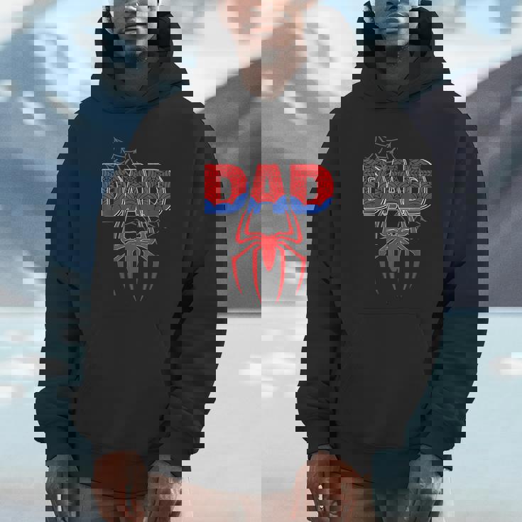 Spider Dad Family Birthday Boy Retro Father's Day Unisex Hoodie
