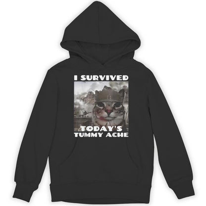 I Survived Today's Tummy Ache Meme Tummy Ache Survivor Ibs Unisex Hoodie