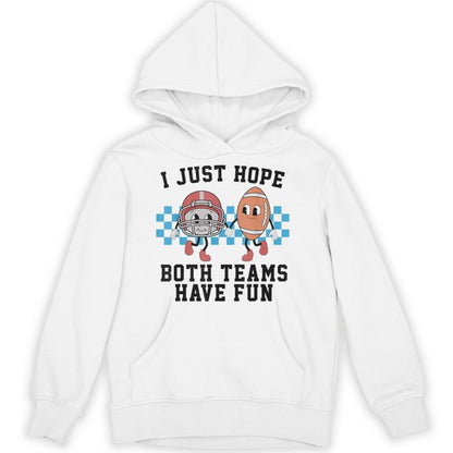 Both Teams Have Fun Cool Football Season Gameday Retro Unisex Hoodie