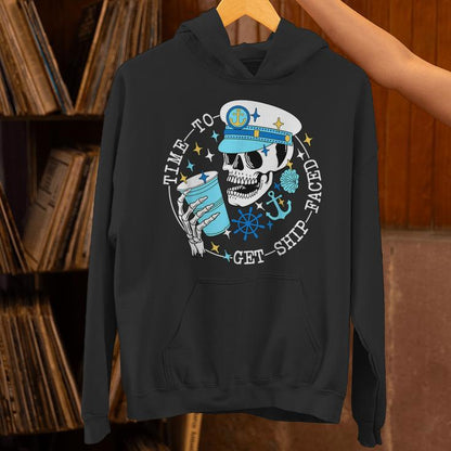 Time To Get Ship Faced Beach Bach Nautical Bachelorette Unisex Hoodie
