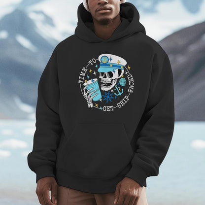 Time To Get Ship Faced Beach Bach Nautical Bachelorette Unisex Hoodie