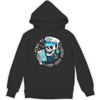 Time To Get Ship Faced Beach Bach Nautical Bachelorette Unisex Hoodie
