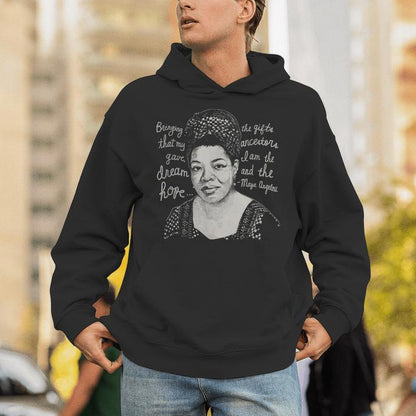 Trendy Black History Maya Angelou Quote Unisex Hoodie