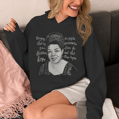 Trendy Black History Maya Angelou Quote Unisex Hoodie
