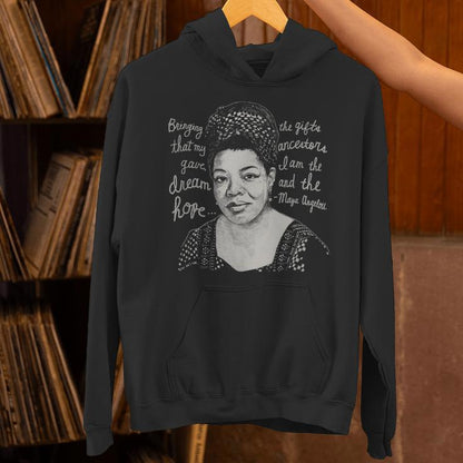 Trendy Black History Maya Angelou Quote Unisex Hoodie