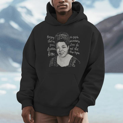 Trendy Black History Maya Angelou Quote Unisex Hoodie