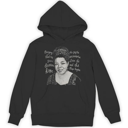 Trendy Black History Maya Angelou Quote Unisex Hoodie