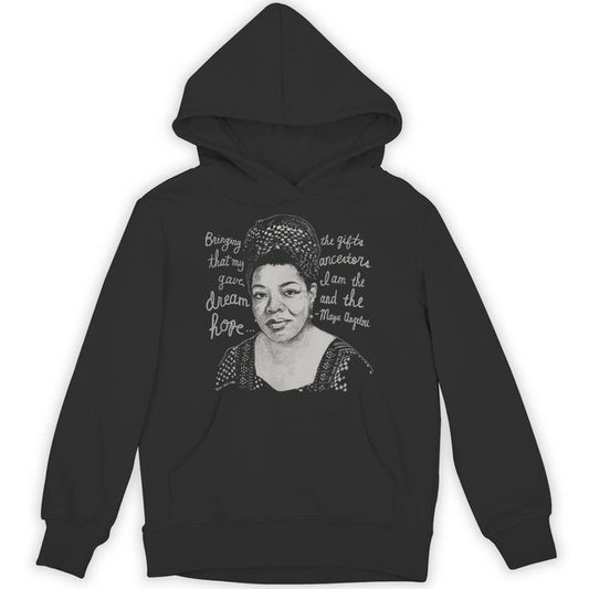 Trendy Black History Maya Angelou Quote Unisex Hoodie