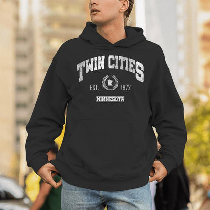 Twin Cities Mn Minnesota Vintage Throwback Unisex Hoodie