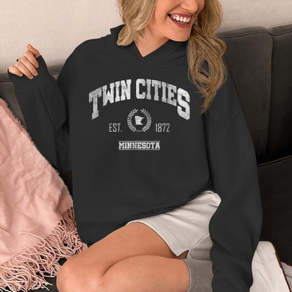 Twin Cities Mn Minnesota Vintage Throwback Unisex Hoodie