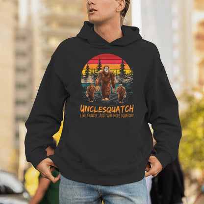 Uncle Squatch Like A Grandpa Just Way More Squatchy Retro Unisex Hoodie