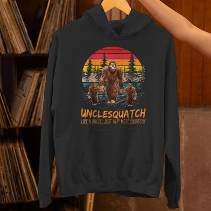 Uncle Squatch Like A Grandpa Just Way More Squatchy Retro Unisex Hoodie