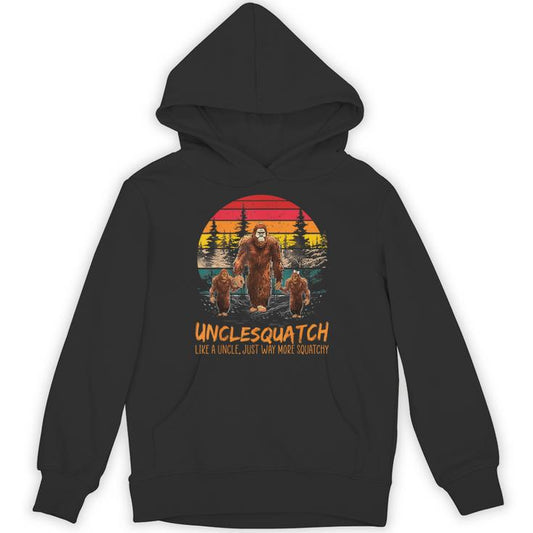 Uncle Squatch Like A Grandpa Just Way More Squatchy Retro Unisex Hoodie