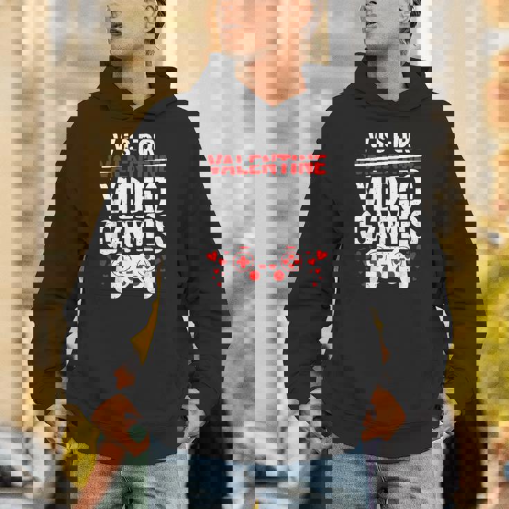 V Is For Video Games Valentine Gamer Valentines Day Boy Unisex Hoodie