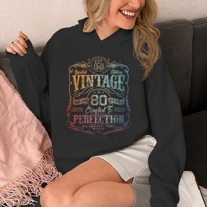 Vintage 1945 Limited Edition 80 Year Old 80Th Birthday Unisex Hoodie