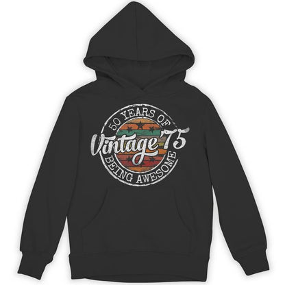Vintage 1975 Bday Stamp 50Th Birthday 50 Year Old Unisex Hoodie