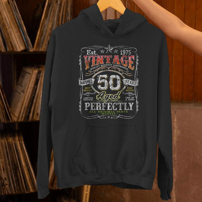 Vintage 1975 Limited Edition 50 Year Old 50Th Birthday Unisex Hoodie