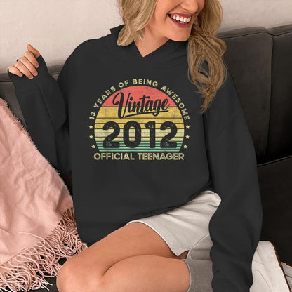 Vintage 2012 Official Nager 13Th Birthday 13 Yr Old Unisex Hoodie