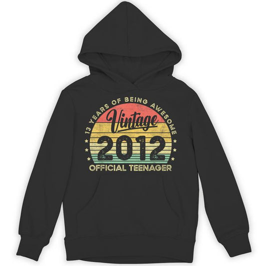 Vintage 2012 Official Nager 13Th Birthday 13 Yr Old Unisex Hoodie