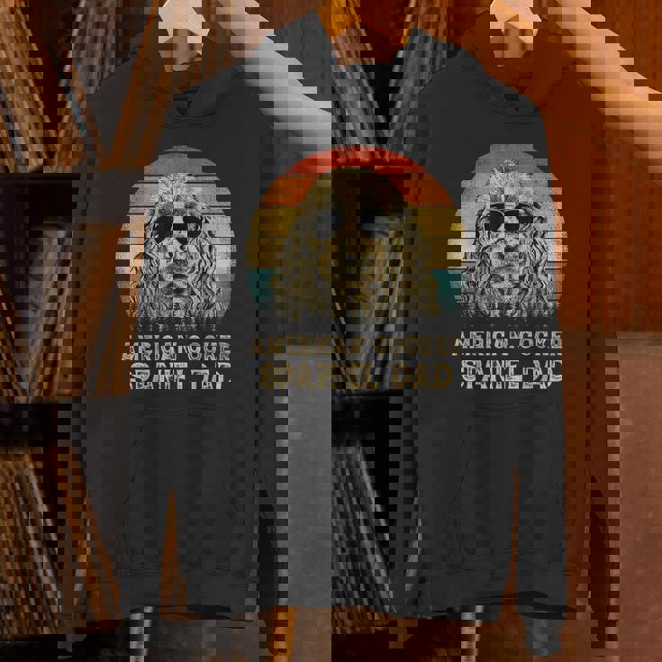 Vintage American Cocker Spaniel Dad Dog Lovers Father's Day Unisex Hoodie
