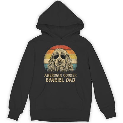 Vintage American Cocker Spaniel Dad Dog Lovers Father's Day Unisex Hoodie