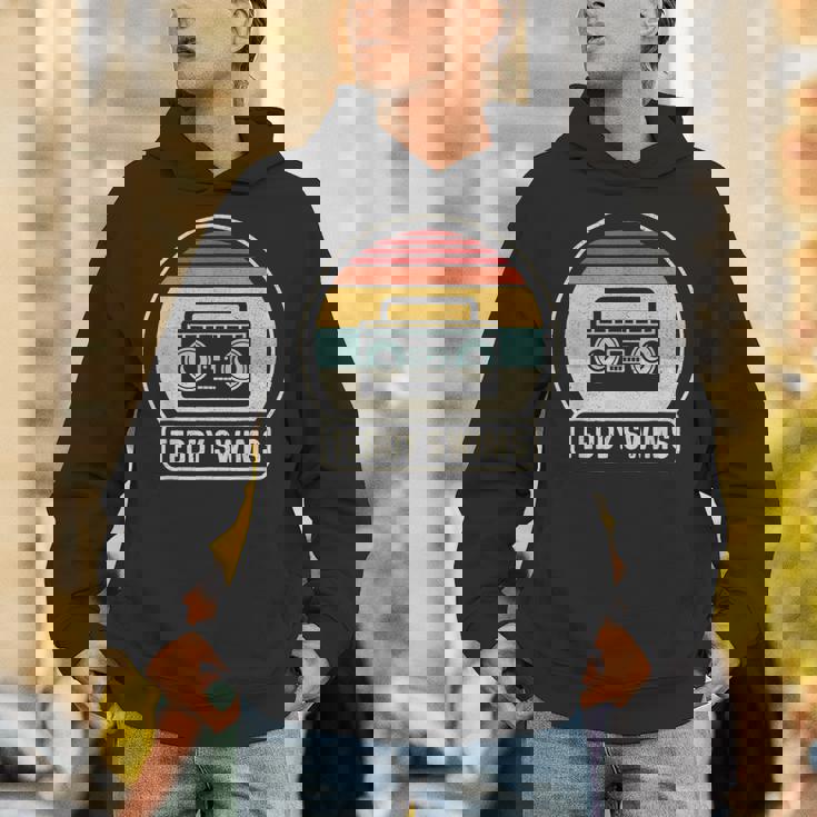 Vintage Cassette Tape Teddy Swims 90S Music Retro Sunset Unisex Hoodie