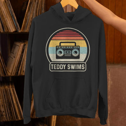 Vintage Cassette Tape Teddy Swims 90S Music Retro Sunset Unisex Hoodie