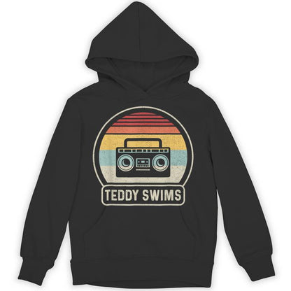 Vintage Cassette Tape Teddy Swims 90S Music Retro Sunset Unisex Hoodie