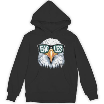Vintage Eagles With Sunglasses Eagles Flying Bird Cool Face Unisex Hoodie