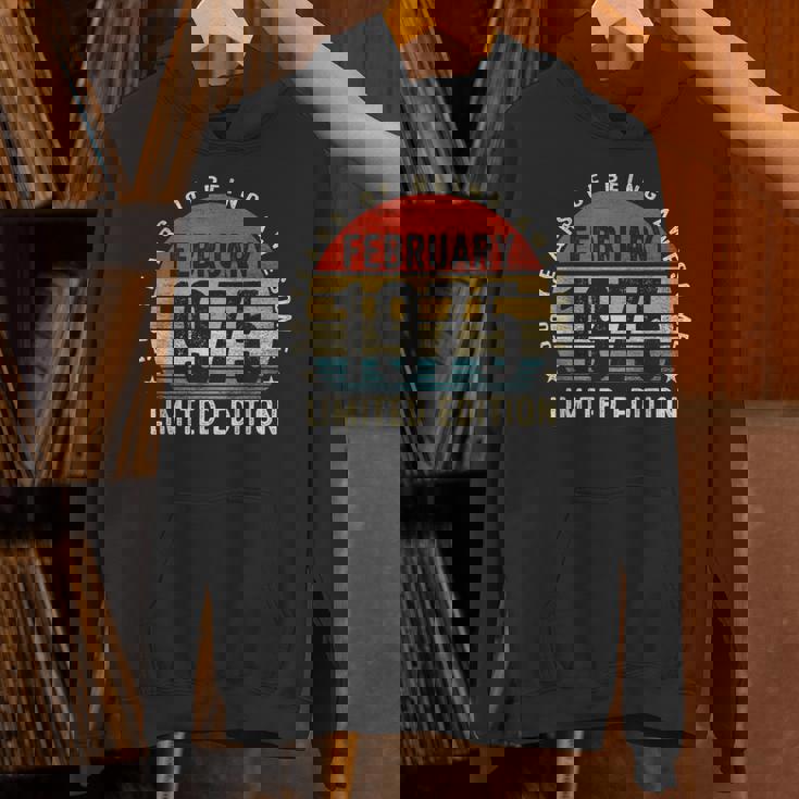 Vintage February 1975 50 Years Old 50Th Birthday Retro Unisex Hoodie