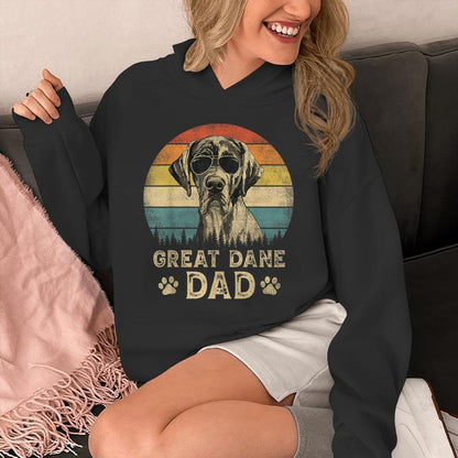 Vintage Great Dane Dad Dog Lovers Father's Day Unisex Hoodie