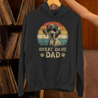 Vintage Great Dane Dad Dog Lovers Father's Day Unisex Hoodie