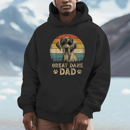 Vintage Great Dane Dad Dog Lovers Father's Day Unisex Hoodie