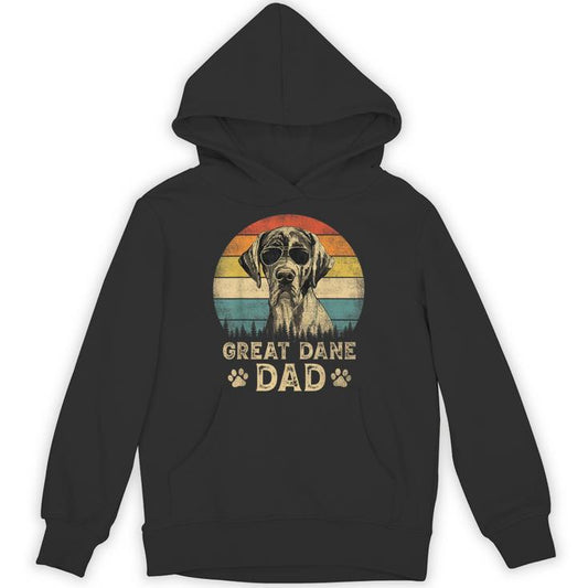 Vintage Great Dane Dad Dog Lovers Father's Day Unisex Hoodie