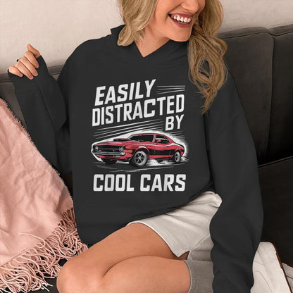Vintage Muscle Car Easily Distracted By Cool Cars Unisex Hoodie