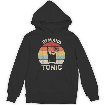 Vintage Retro Gym And Tonic Fitness Lovers Unisex Hoodie