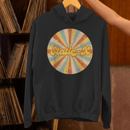Vintage Static-X Rock Circle Retro 90S Music Metal Unisex Hoodie