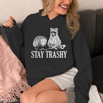 Vintage Stay Trashy Possum Raccoon Unisex Hoodie
