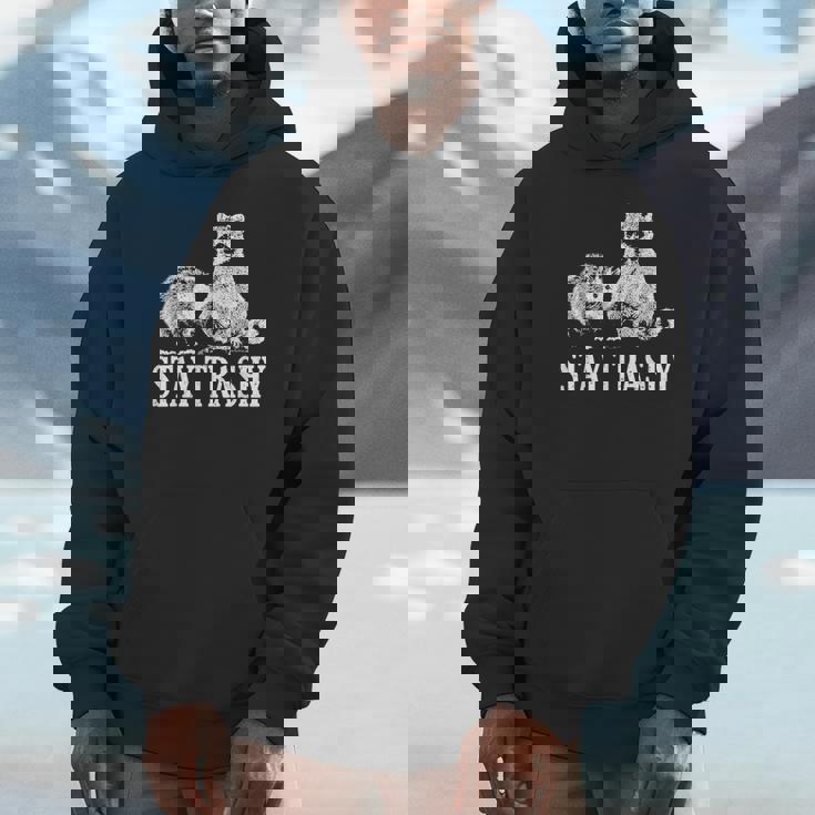 Vintage Stay Trashy Possum Raccoon Unisex Hoodie
