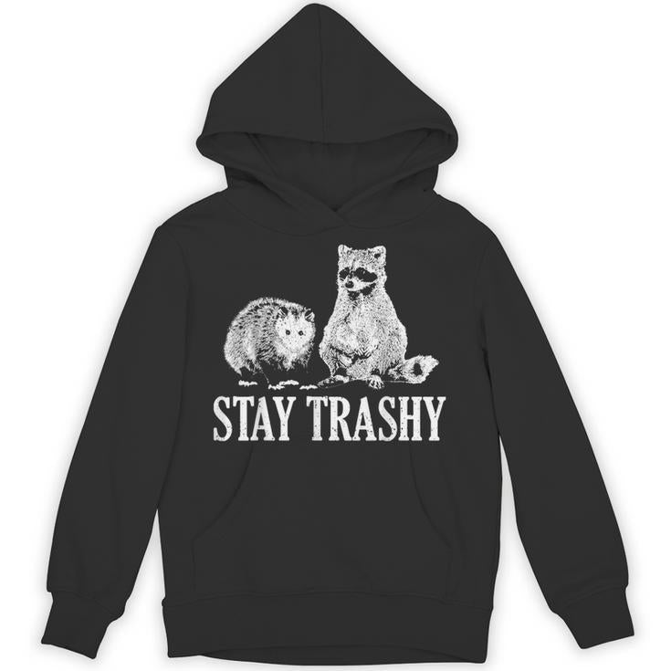 Vintage Stay Trashy Possum Raccoon Unisex Hoodie