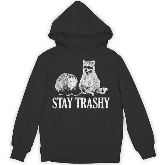 Vintage Stay Trashy Possum Raccoon Unisex Hoodie